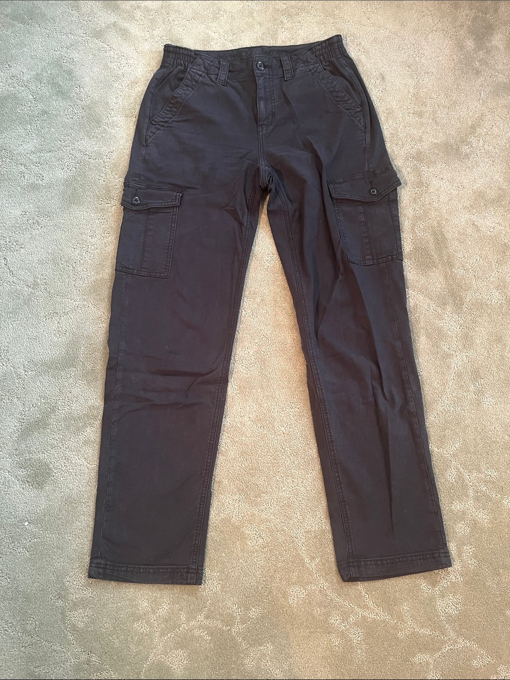 American Eagle Outfitters Black Cargo Pants with Side Pockets